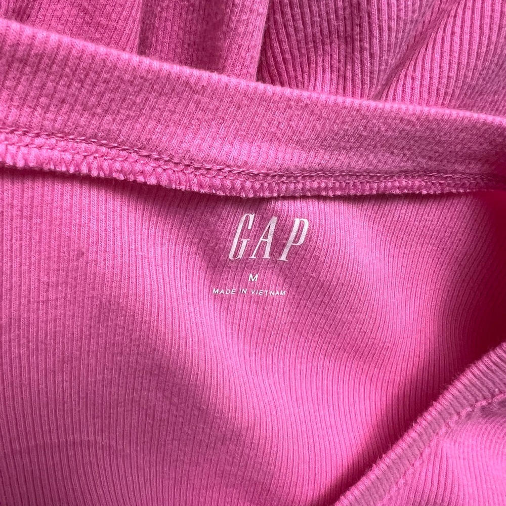 GAP Bright Pink Long Sleeve Henley Tee - Picture 4 of 4